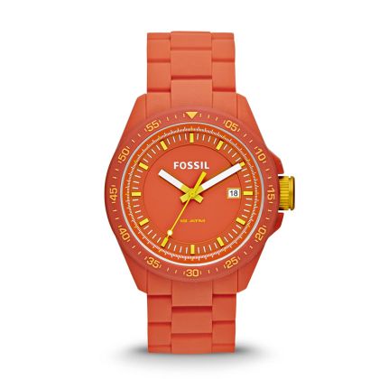 Decker Three Hand Silicone Watch - Arancione