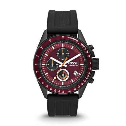 Orologio cronografo in silicone Decker - Nero