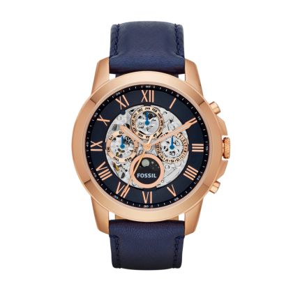 Orologio in pelle Grant - Blu
