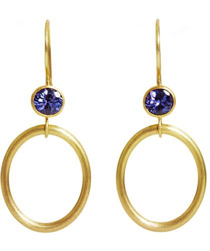 Orecchini Tanzanite Jump Through Hoops