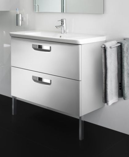 Armadio da bagno a due colori