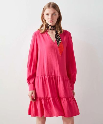 Vestito ampio rosa