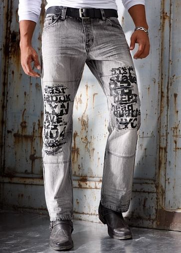 Jeans stampa gamba