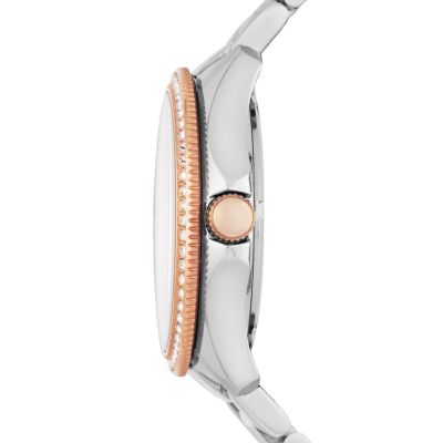 Cecile Orologio Multifunzione in Acciaio Inossidabile – Bicolore