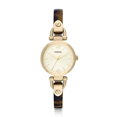 Georgia Orologio a Tre Lancette in Acciaio Inossidabile e Resina – Tartaruga