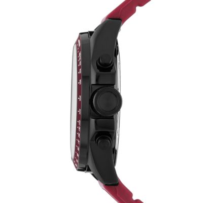 Orologio Cronografo Decker in Silicone - Borgogna
