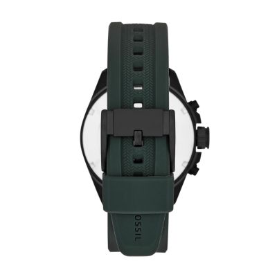 Orologio cronografo in silicone Decker - Nero