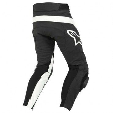 Pantaloni in Pelle Alpinestars Track - Nero/Bianco