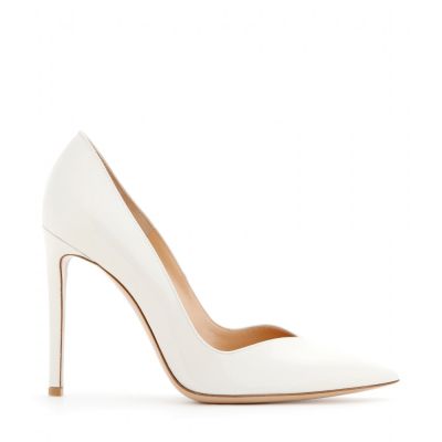 Scarpe in pelle bianca con tacco alto "Rosi""