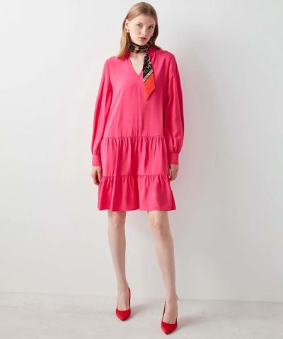Vestito ampio rosa