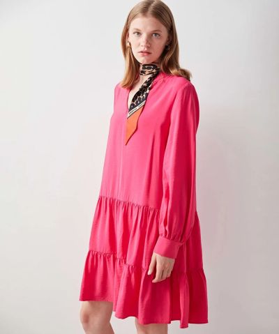 Vestito ampio rosa