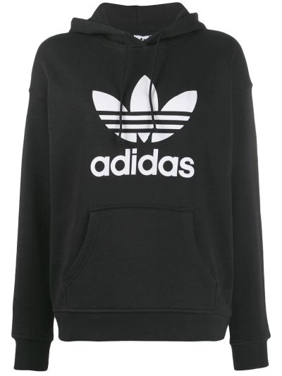 Felpa con cappuccio con logo Adidas