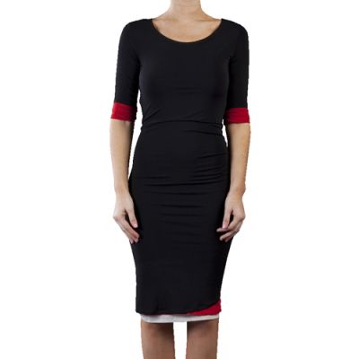 Vestito in nero e rosso