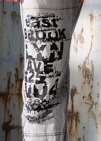 Jeans stampa gamba